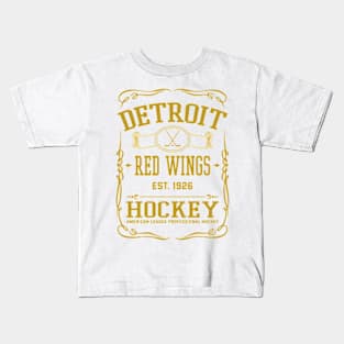 Vintage Red Wings Hockey Kids T-Shirt